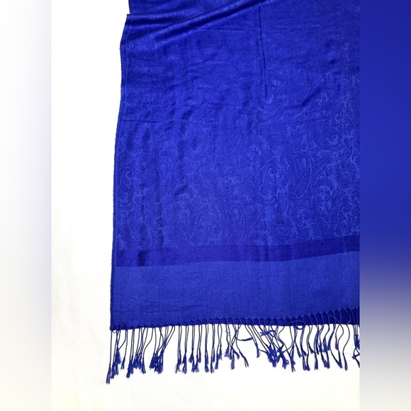 Elegant Blue Women's Scarf Pashmina Wrap Blue /Violet - Picture 4 of 12